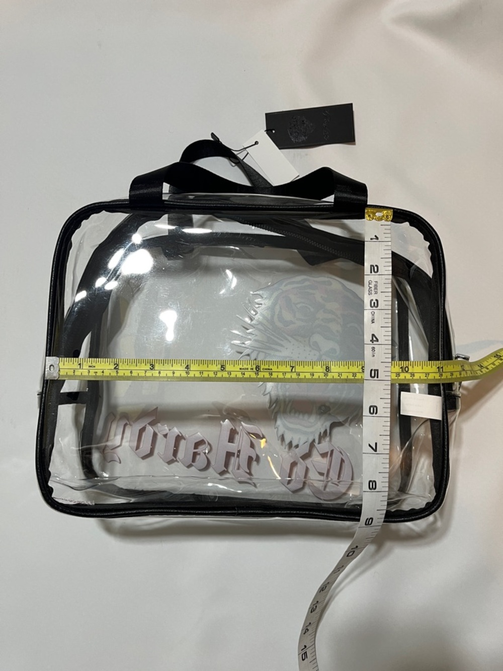 Ed Hardy Clear Tote with Multicolor Tiger Graphic - Picture 5 of 12